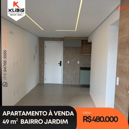 Apartamento 2 dormitórios novo (0km) c/ planejados + vaga – Bairro Jardim